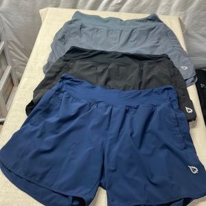 BALEAF Women's 5" Shorts Quick Dry. XL. Blue, gray and Black bundle
